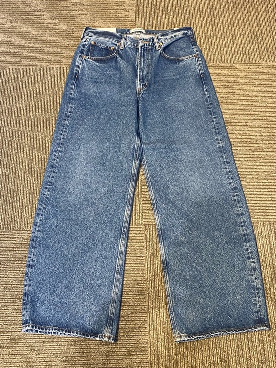 Agolde Denim - Classic Wide Leg Blue Denim Jeans